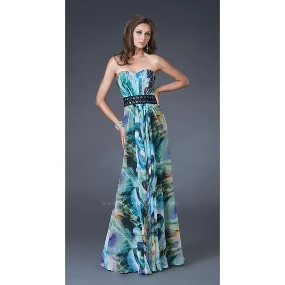 knee length dresses for ladies La Femme Dress 32878